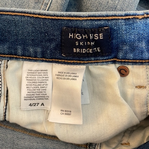 Lucky Brand size 27 (4) ankle length high rise skinny - Picture 8 of 8